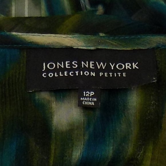 Jones New York Petite Collection Ruffle Front Blouse Size 12P READ DESCRIPTION - Picture 8 of 10